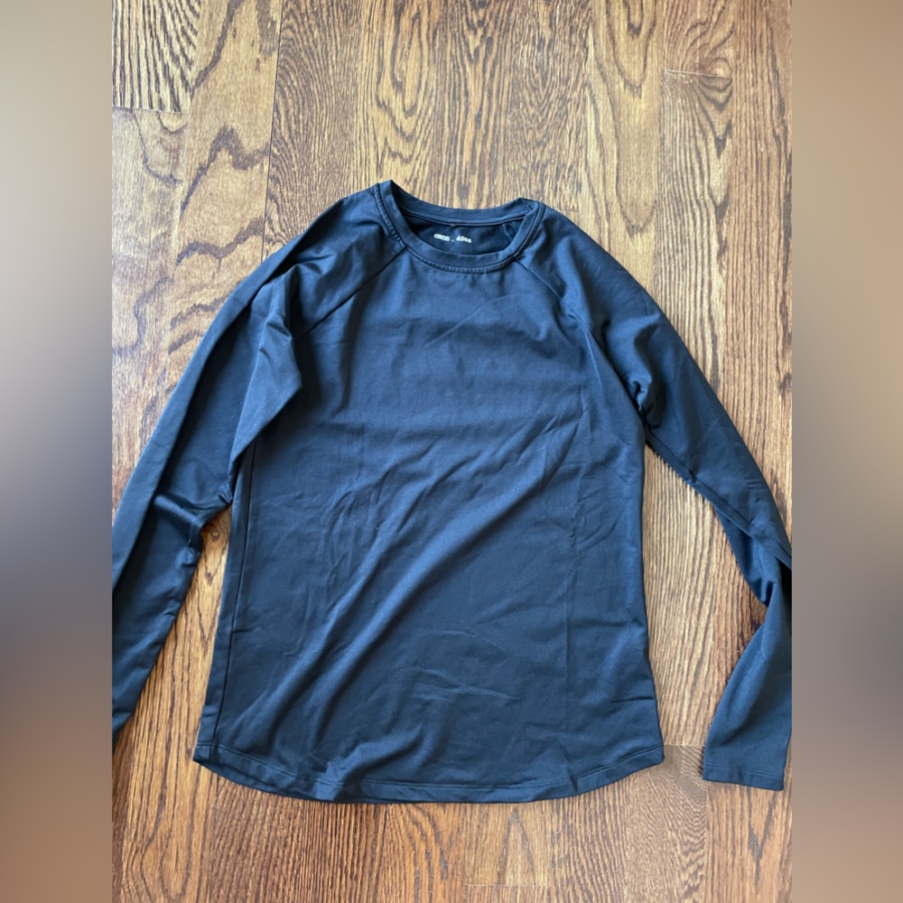 Black Athletic Long Sleeve Shirt
